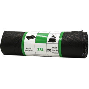 Sac poubelle avec lien coulissant 35L